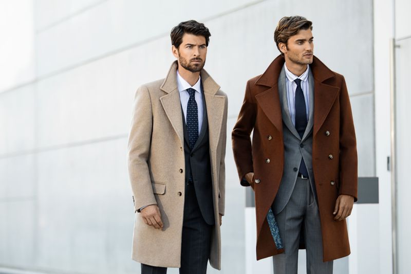 Mens Coat Wool Woolen Overcoat Pea Coat Trench Coat Long Single Breasted Business Coat for Winter