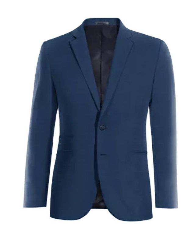 blue merino wool blazer