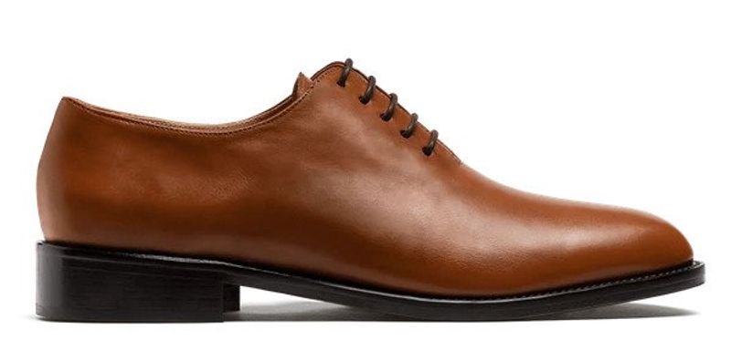 wholecut leather oxford shoes