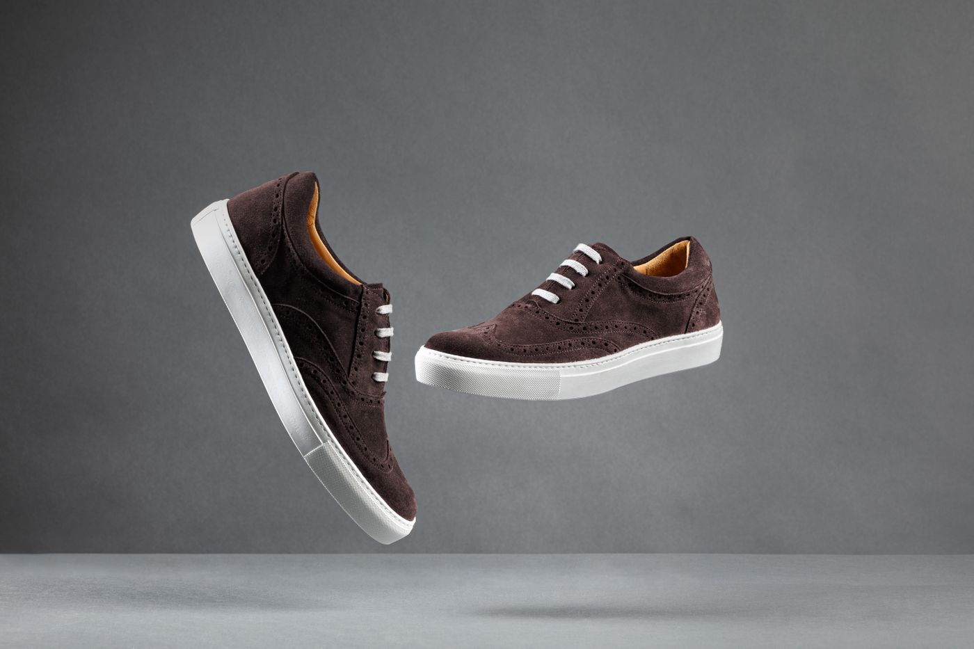Business casual suede sneakers