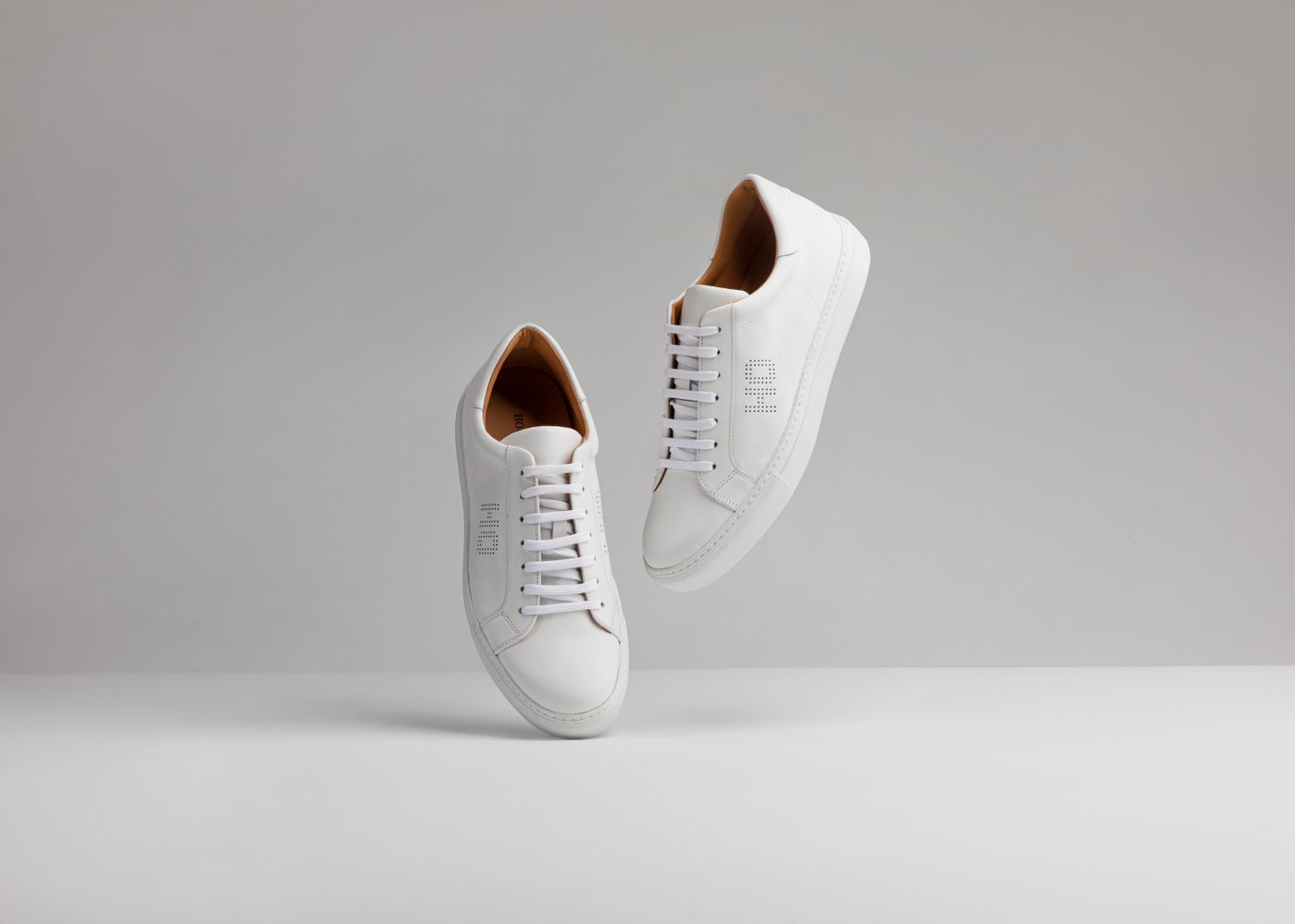 Business casual white sneakers