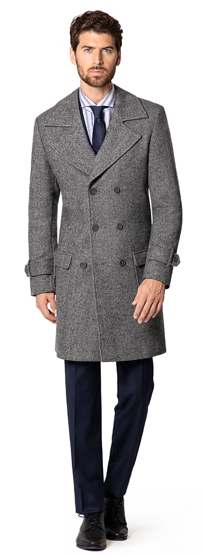 Gray Overcoat | Classic overcoats for men - Hockerty