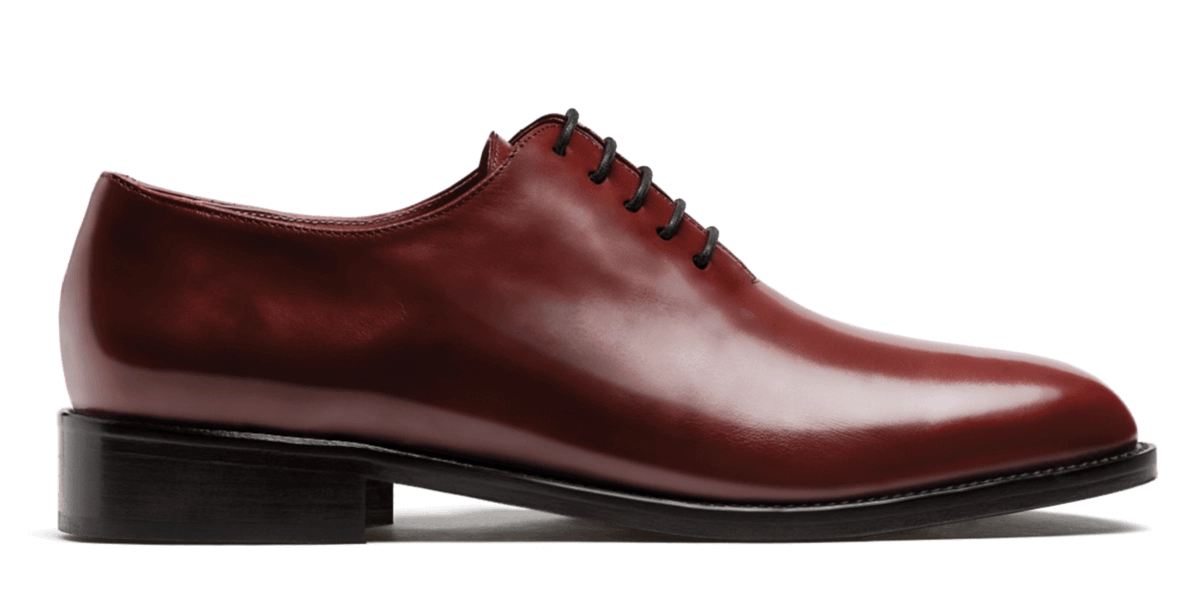 oxblood wholecut shoes