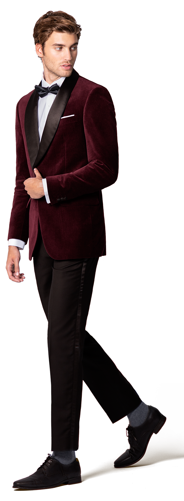 maroon tuxedo blazer