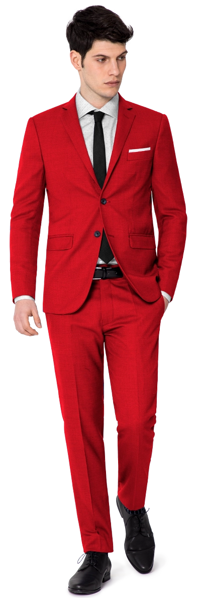 designer red suit